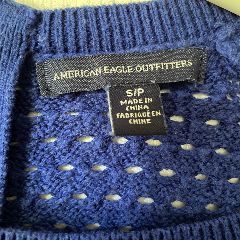 American Eagle Electric Blue Knit Sweater - Picture 3 of 4
